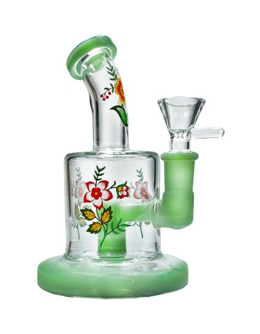 Flora  Mini  Glass  Percolator  Bong  B